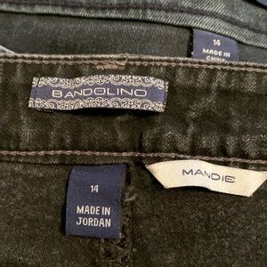 Gently worn Bandolino straight leg Mandie style jeans in black.